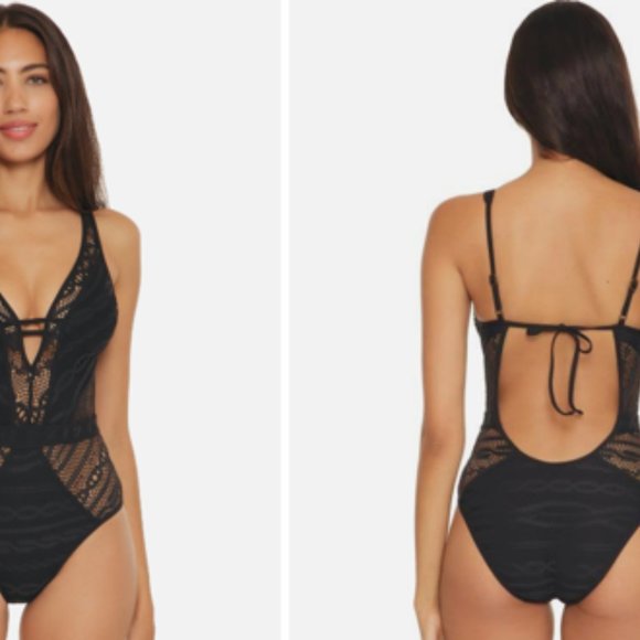 Becca - Black Color Play One-Piece Swimsuit - M - Picture 10 of 13